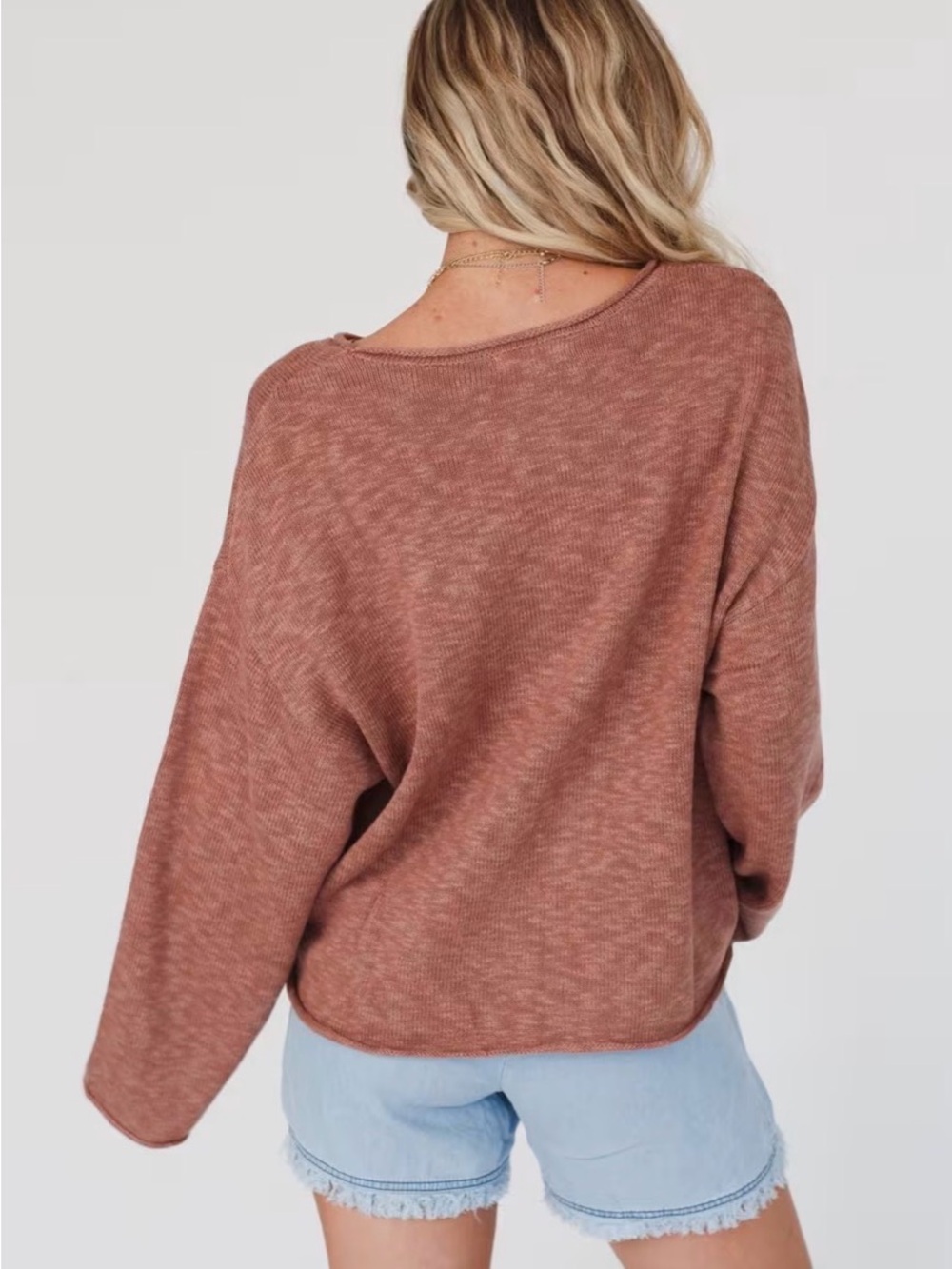 Promesa Made You Smile Knit Crewneck Sweater Loose Fit Size M - Picture 2 of 8